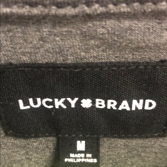 Lucky Brand Gray Long Sleeve Henley Tee - Picture 2 of 6